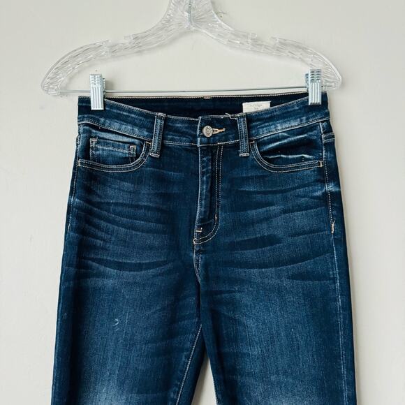 Bridge By Gly Distressed curvy High Rise Ankle dark wash Skinny Jeans woman’s 26 - Picture 2 of 11